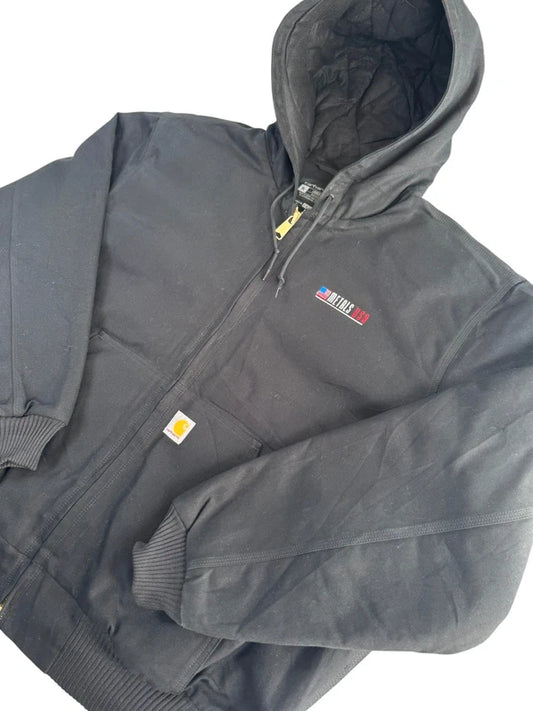 Carhartt J140 Black Duck Active Jacket Quilted Lined Workwear Size XL