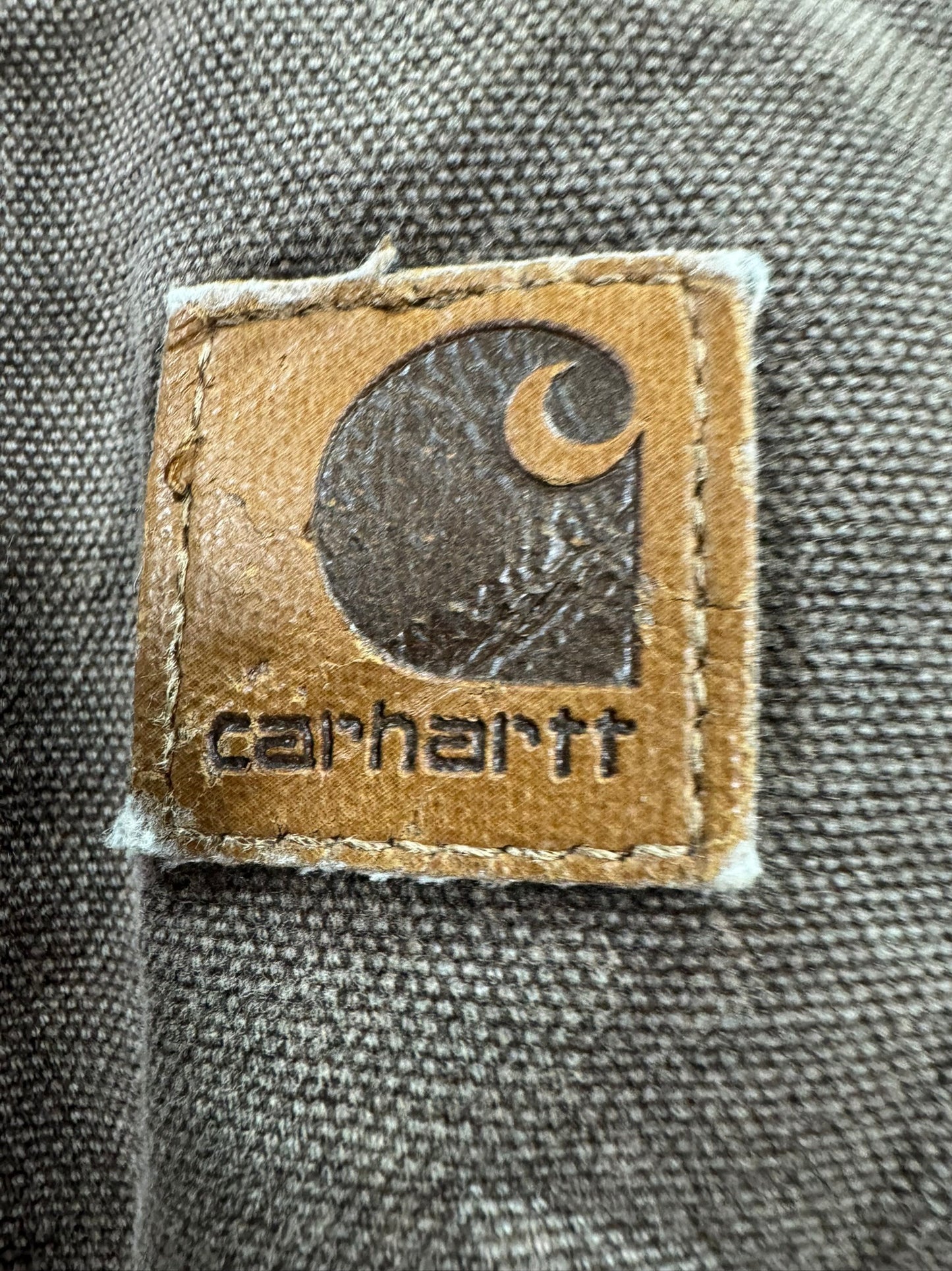 Vintage Carhartt J130 CHT Faded Brown Active Jacket Duck Canvas Quilted Men's S - RARE