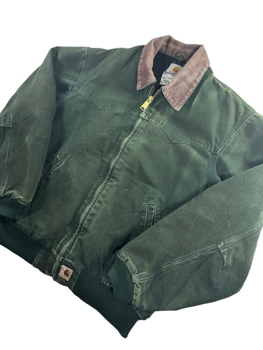 Vintage Carhartt J14 SPC Santa Fe Jacket Spruce Green Canvas Quilt Mens XL RARE