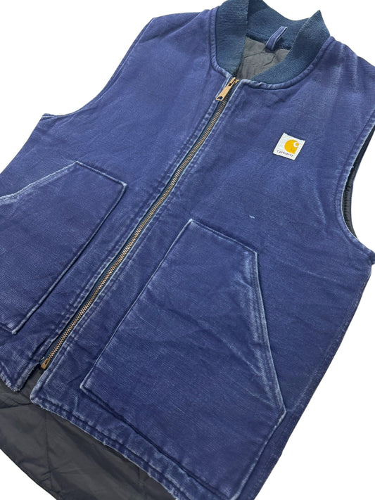 Vintage Carhartt VQ182 Quilted Vest Navy RARE - Men's Medium