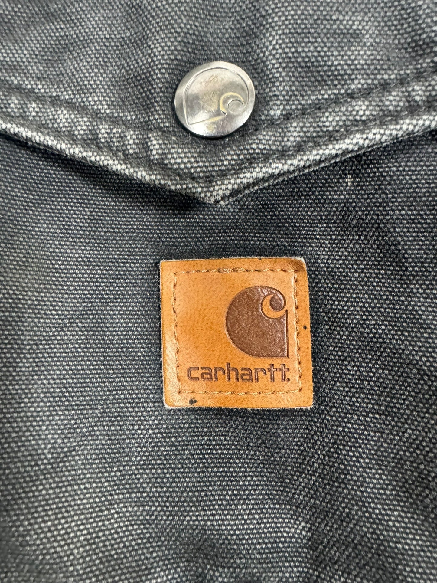 Vintage Carhartt Berwick Jacket Fleece Lined Faded Black 101230 001 Men's Large