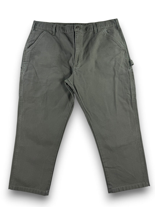 Carhartt B11 MOS Men's Carpenter Work Pants 38x32 Moss Green Loose Fit Dungaree
