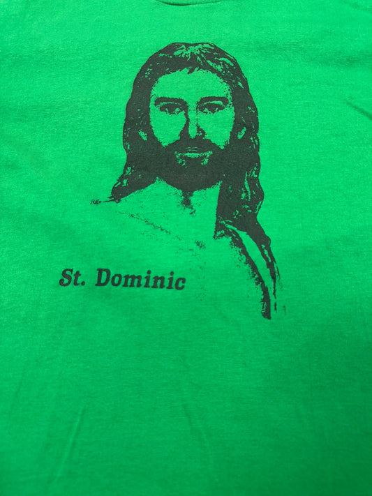 Vintage 1980s St. Dominic Jóvenes Seguidores de Cristo Single Stitch Jesus Tee (M)