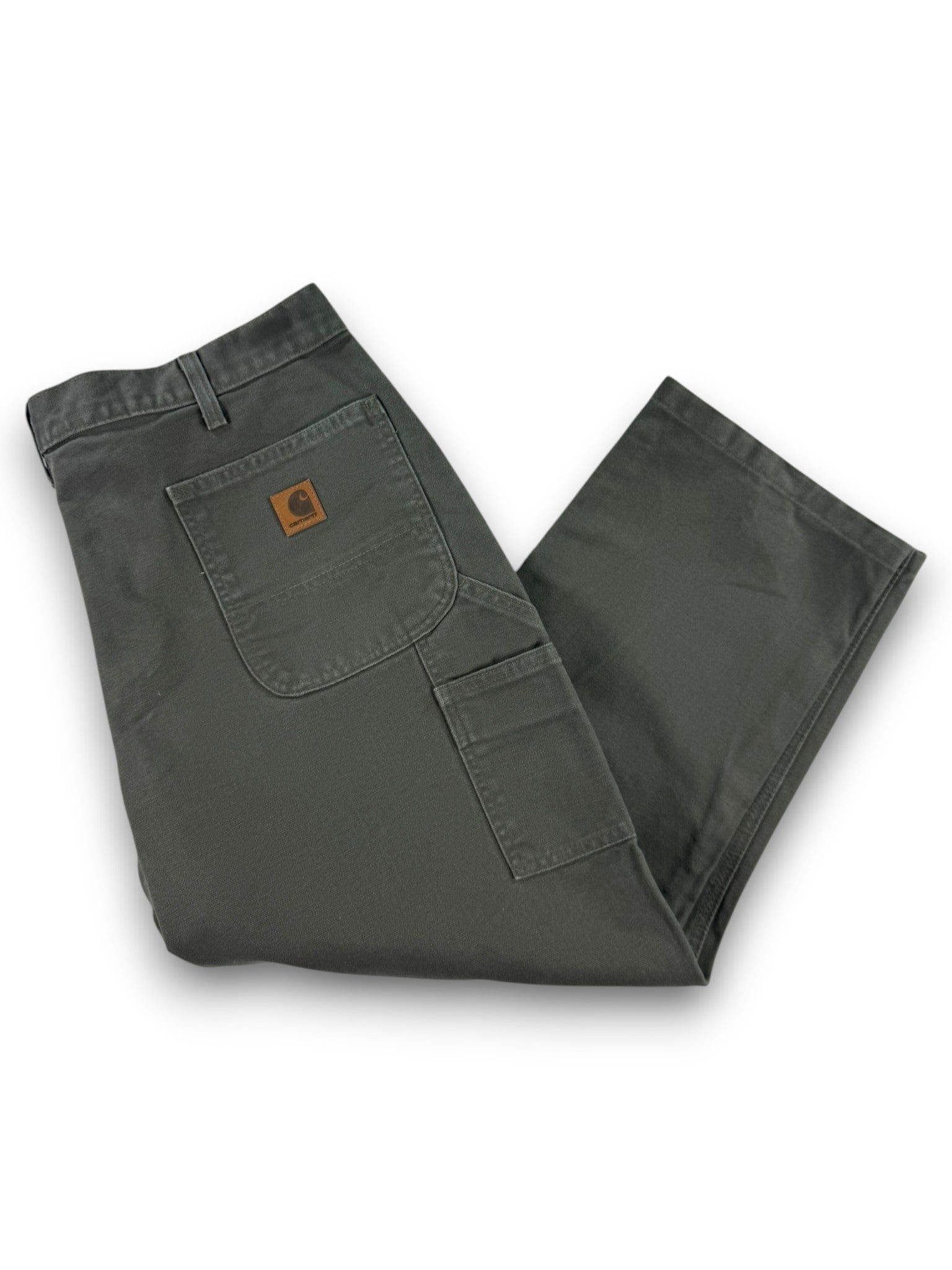 90s 00s Carhartt B11 MOS カーゴパンツ モスグリーン Carhartt B11 MOS Men's Carpenter Work Pants 38x32 Moss Green Loose