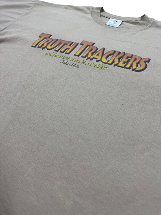 Vintage Y2K Truth Trackers Indiana Jones John 14:6 Jesus Tee (XL)