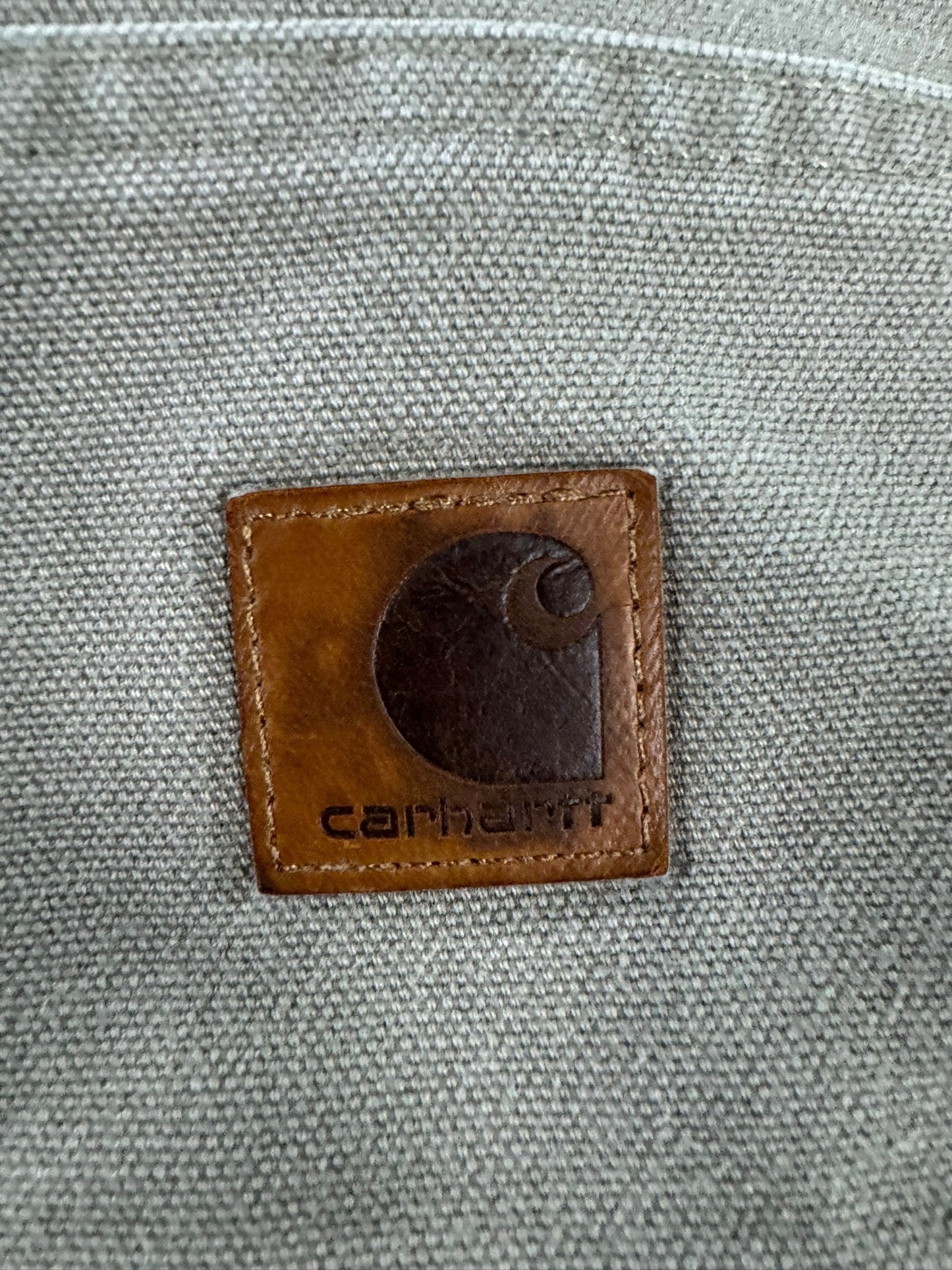Carhartt B11 DES Mens 38x30 Beige Utility Work Loose Fit Washed Duck Carpenter Pants