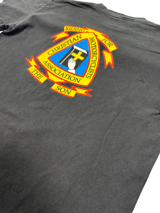 Vintage Christian Motorcyclists Association (CMA) Biker Single Stitch Jesus Tee (L)