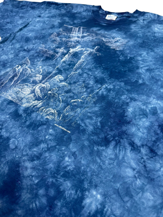 Vintage Jesus Crucifixion Art Gustave Doré Isaiah 53:5 Tie-Dye Jesus Tee (XL)