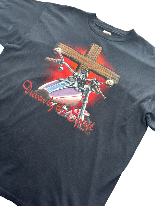 Vintage Driven by the Spirit Biker Jesus Tee (XL)