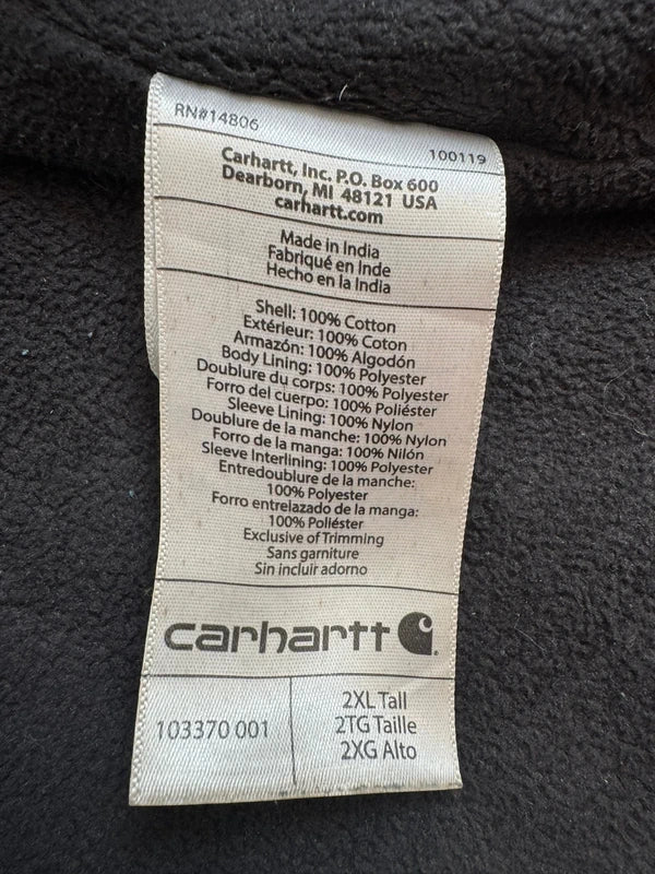 Carhartt 103370 001 Full Swing Armstrong Jacket Black 2XL Tall Workwear