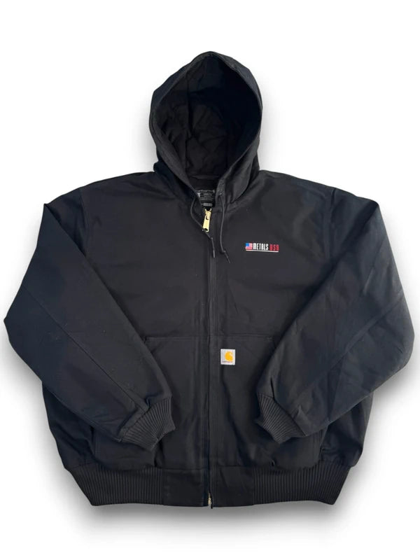 Carhartt J140 Black Duck Active Jacket Quilted Lined Workwear Size XL