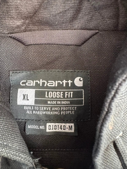Carhartt J140 Black Duck Active Jacket Quilted Lined Workwear Size XL