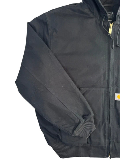 Carhartt J140 Black Duck Active Jacket Quilted Lined Workwear Size XL