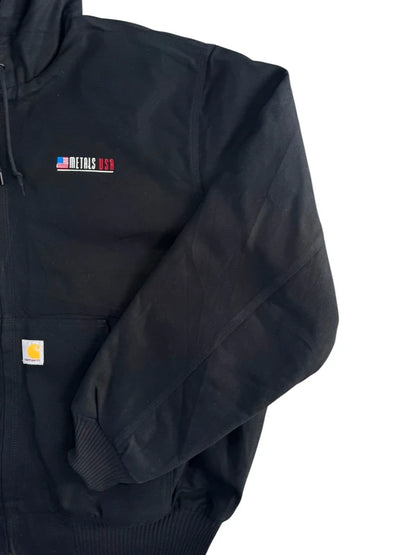Carhartt J140 Black Duck Active Jacket Quilted Lined Workwear Size XL