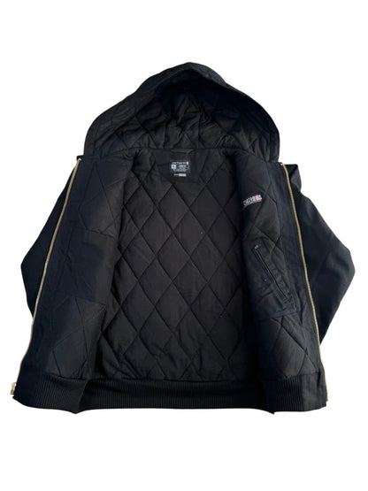 Carhartt J140 Black Duck Active Jacket Quilted Lined Workwear Size XL