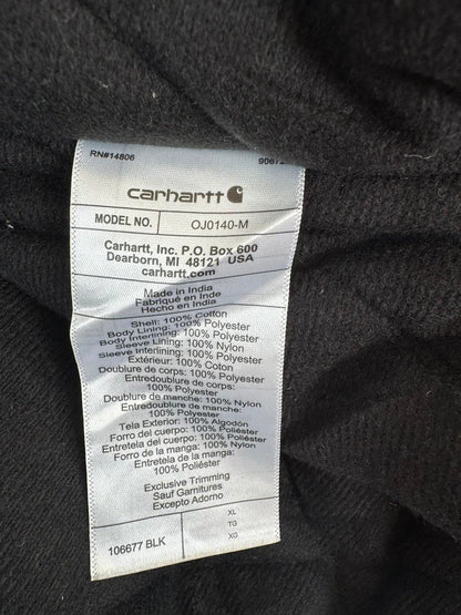 Carhartt J140 Black Duck Active Jacket Quilted Lined Workwear Size XL