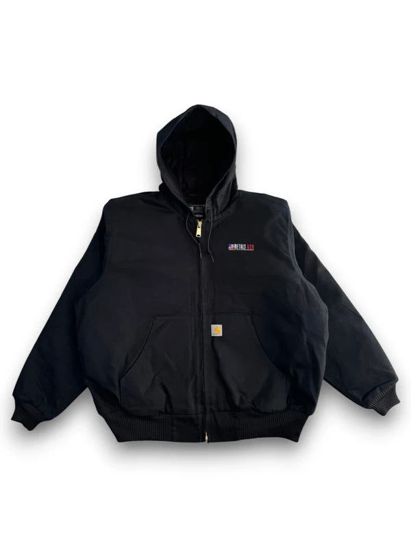 Carhartt J140 Black Duck Active Jacket Quilted Lined Workwear Size XL