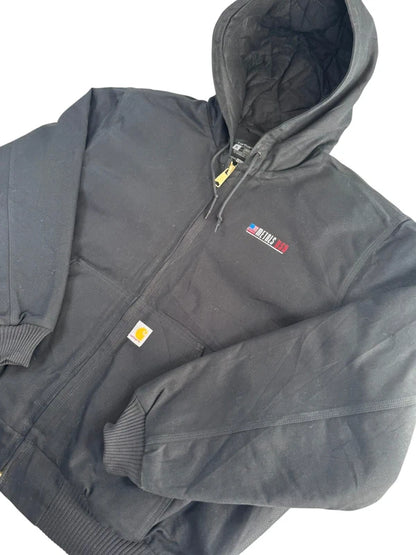 Carhartt J140 Black Duck Active Jacket Quilted Lined Workwear Size XL