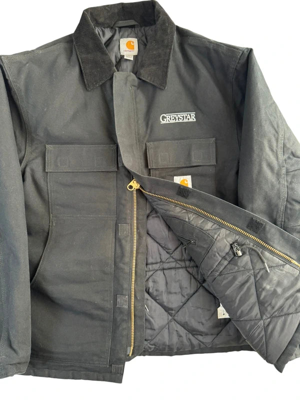 Carhartt C003 BLK Duck Insulated Traditional Coat Field Jacket Size Large