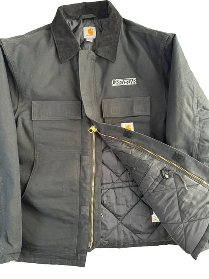 Carhartt C003 BLK Duck Insulated Traditional Coat Field Jacket Size Large