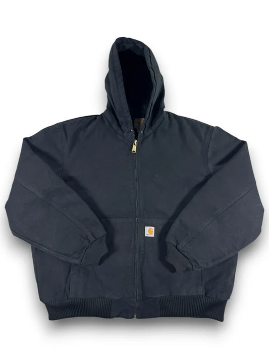 Carhartt J140 BLK Duck Active Jacket Black USA Made Union Tag Size XL