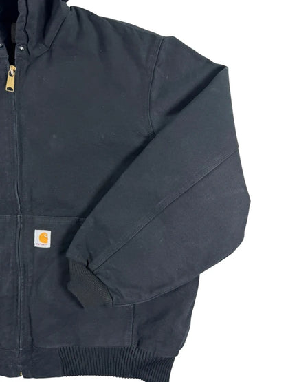 Carhartt J140 BLK Duck Active Jacket Black USA Made Union Tag Size XL