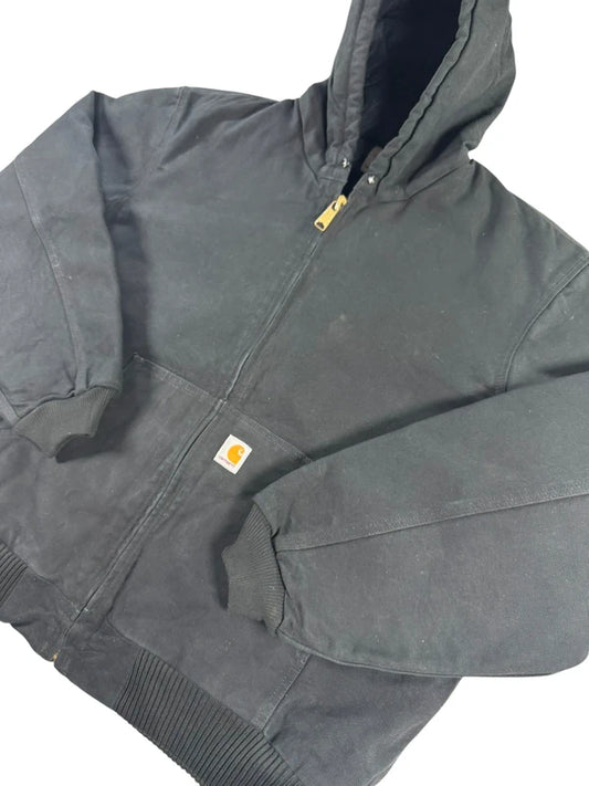 Carhartt J140 BLK Duck Active Jacket Black USA Made Union Tag Size XL
