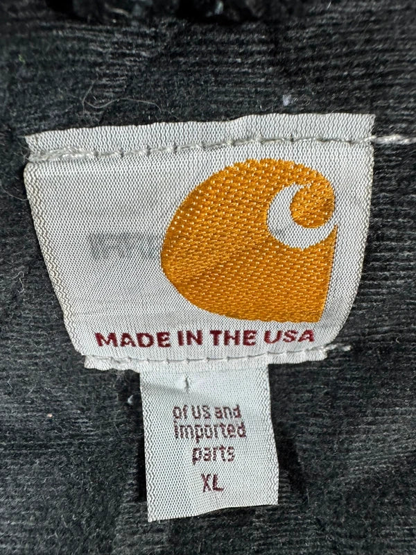 Carhartt J140 BLK Duck Active Jacket Black USA Made Union Tag Size XL