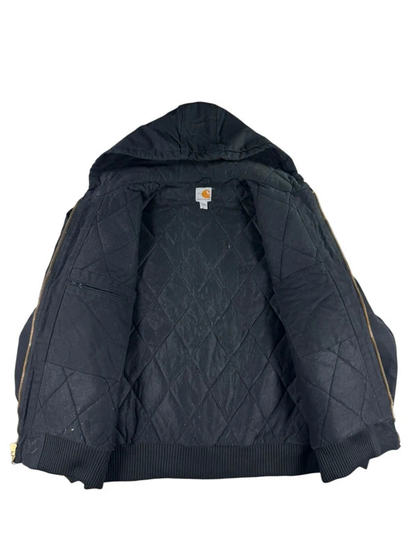 Carhartt J140 BLK Duck Active Jacket Black USA Made Union Tag Size XL