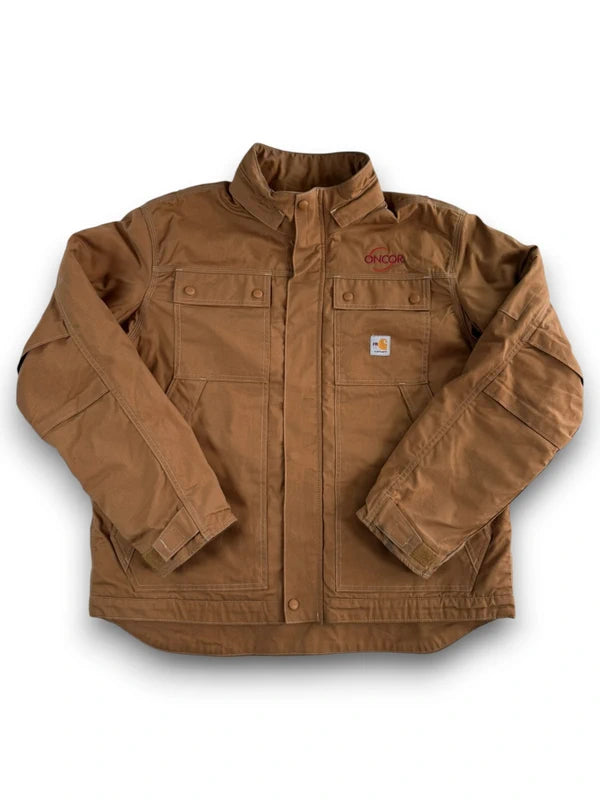 Carhartt FR Full Swing Quick Duck Flame Resistant Work Jacket Men's Large Brown