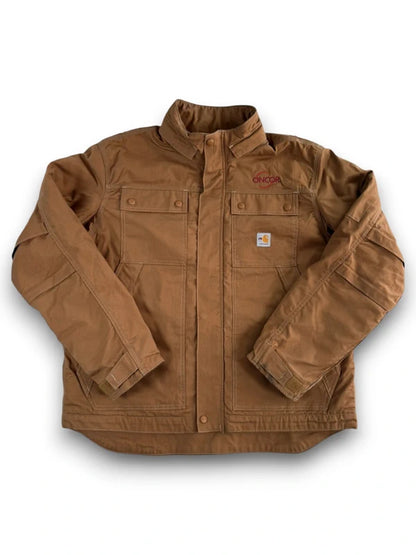Carhartt FR Full Swing Quick Duck Flame Resistant Work Jacket Men's Large Brown