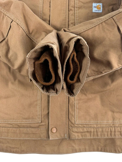 Carhartt FR Full Swing Quick Duck Flame Resistant Work Jacket Men's Large Brown
