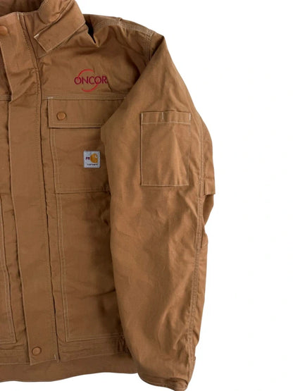Carhartt FR Full Swing Quick Duck Flame Resistant Work Jacket Men's Large Brown