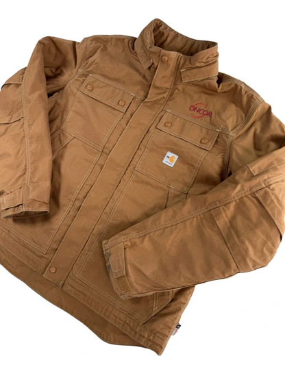 Carhartt FR Full Swing Quick Duck Flame Resistant Work Jacket Men's Large Brown