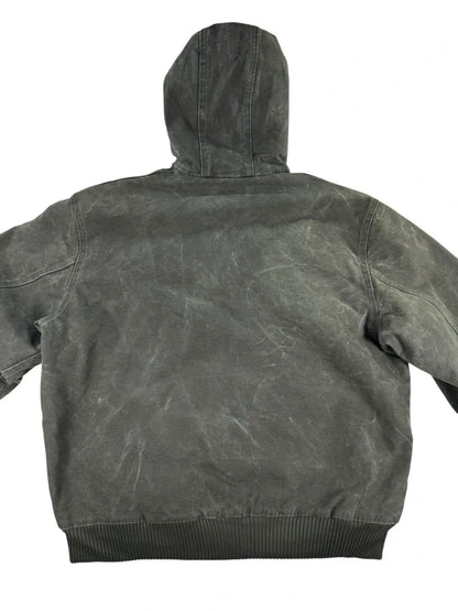 Vintage Carhartt J130 MOS Hooded Active Jacket, Moss Green, Large (CB1021)