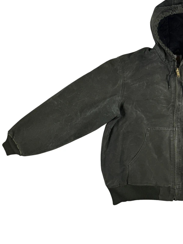 Vintage Carhartt J130 MOS Hooded Active Jacket, Moss Green, Large (CB1021)
