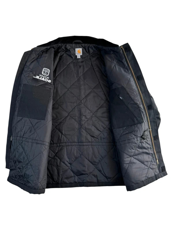 Carhartt C003 Traditional Coat Black Duck Work Jacket Blanket Lined (L Tall)