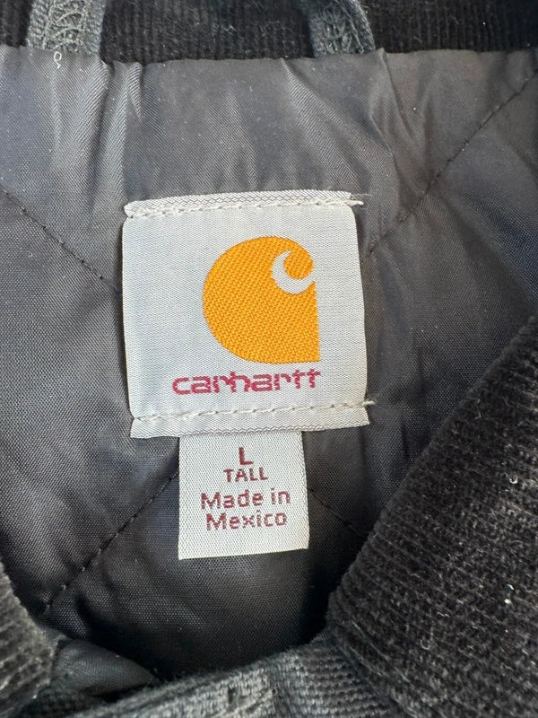 Carhartt C003 Traditional Coat Black Duck Work Jacket Blanket Lined (L Tall)