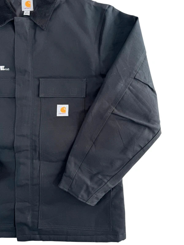 Carhartt C003 Traditional Coat Black Duck Work Jacket Blanket Lined (L Tall)