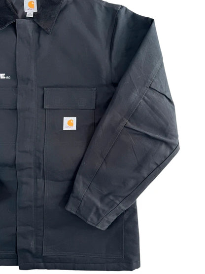 Carhartt C003 Traditional Coat Black Duck Work Jacket Blanket Lined (L Tall)