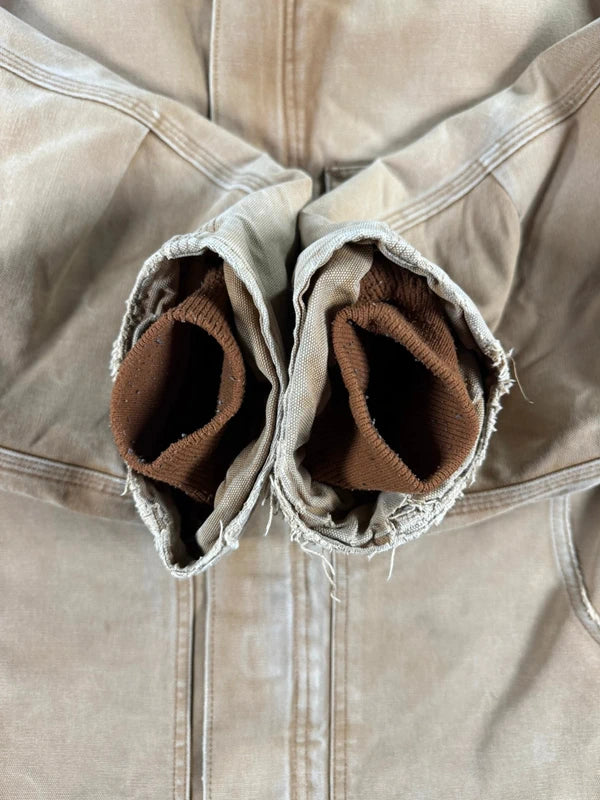 Vintage Carhartt C03 Faded Brown Quilt Lined Duck Canvas Men's Coat  Size XXL