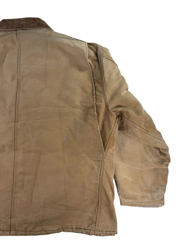 Vintage Carhartt C03 Faded Brown Quilt Lined Duck Canvas Men's Coat  Size XXL