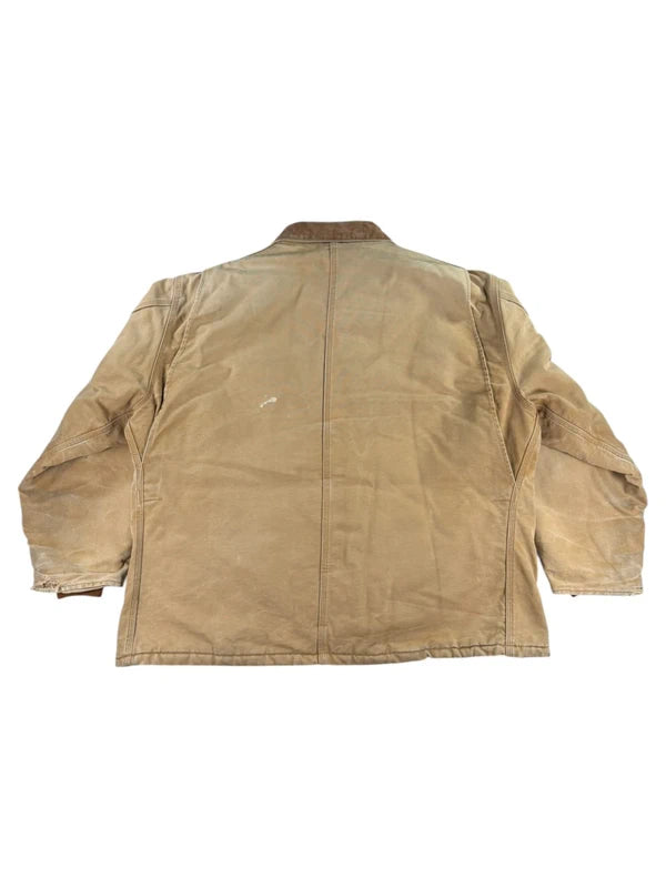 Vintage Carhartt C03 Faded Brown Quilt Lined Duck Canvas Men's Coat  Size XXL