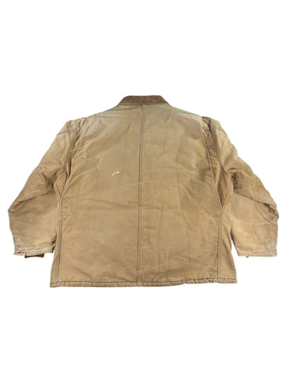 Vintage Carhartt C03 Faded Brown Quilt Lined Duck Canvas Men's Coat  Size XXL