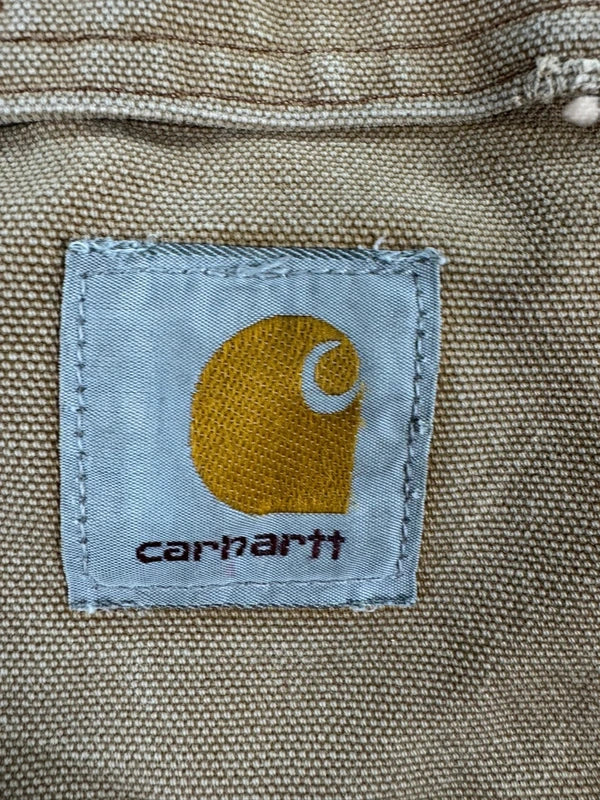 Vintage Carhartt C03 Faded Brown Quilt Lined Duck Canvas Men's Coat  Size XXL
