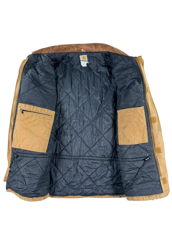 Vintage Carhartt C03 Faded Brown Quilt Lined Duck Canvas Men's Coat  Size XXL