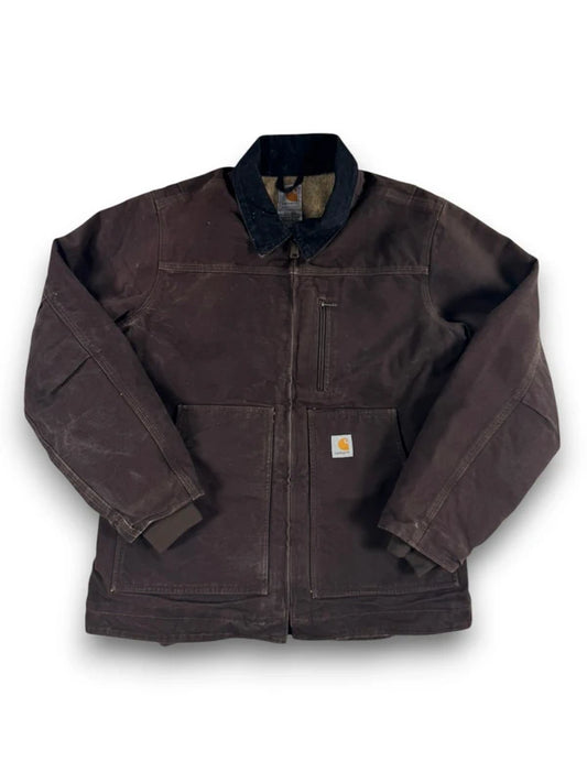 Vintage Women's Carhartt Sherpa-Lined Ridge Coat “Dark Brown” WC061 DKB Size Medium