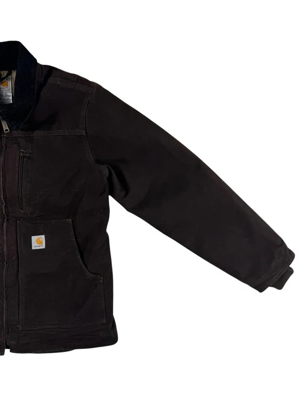 Vintage Women's Carhartt Sherpa-Lined Ridge Coat “Dark Brown” WC061 DKB Size Medium