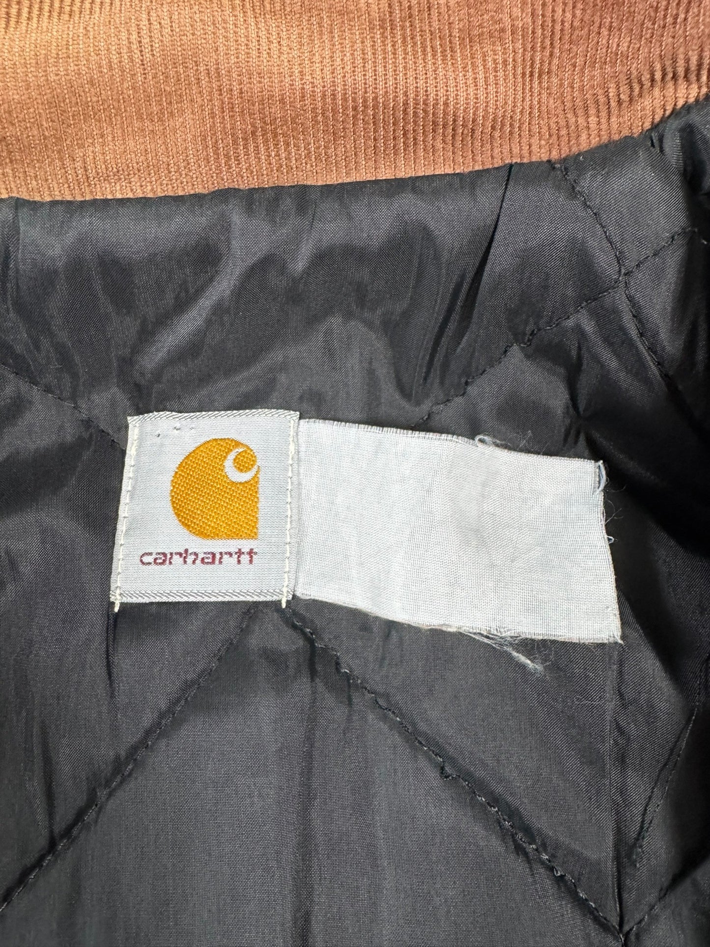 VTG Carhartt CO3 BRN Brown Quilted Lined Chore Coat Mens Sz S/M Regular USA MADE