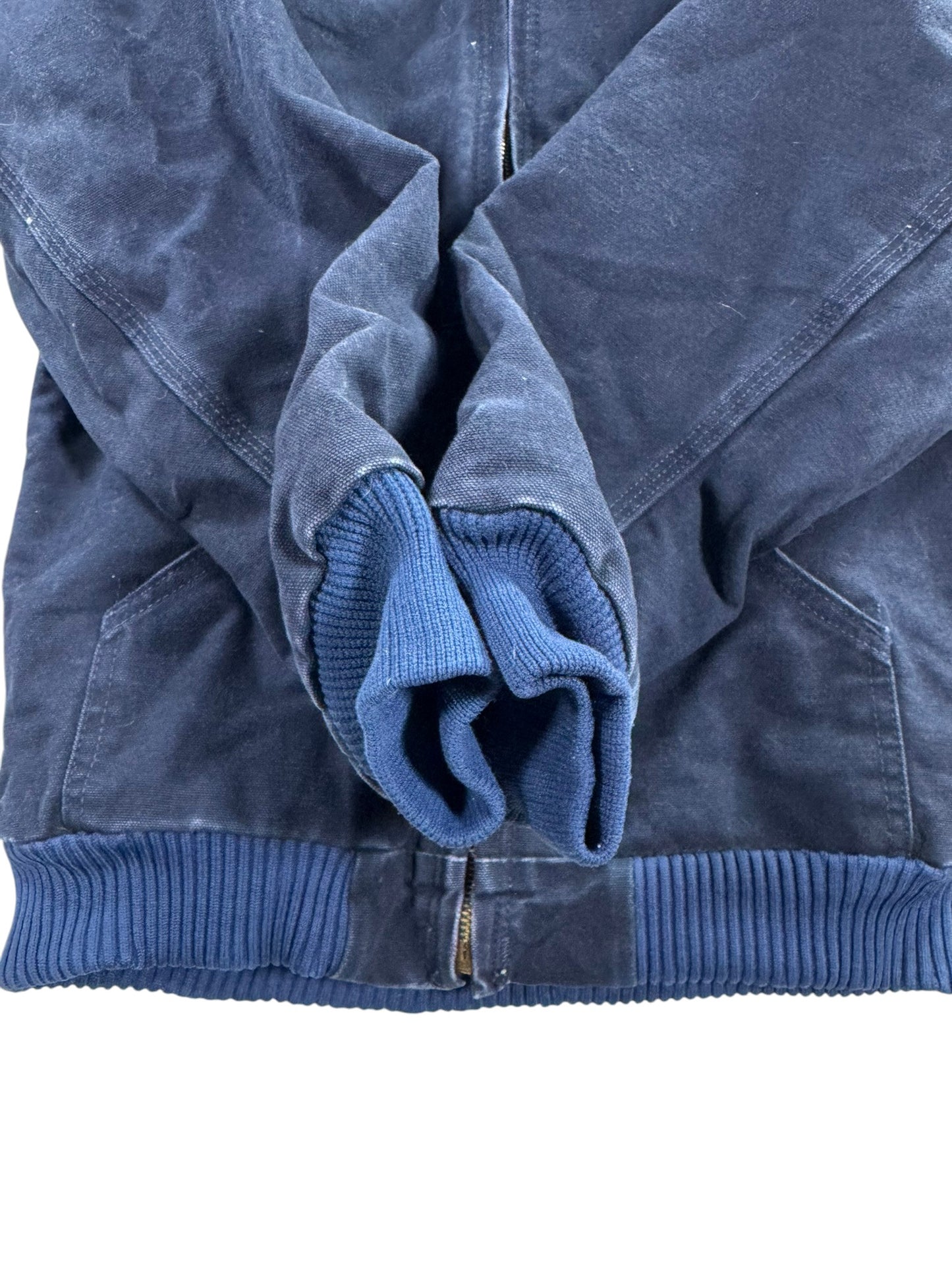 Y2K Carhartt Hooded Sandstone Active Jacket Midnight Blue YYJ130 MDT Youth L